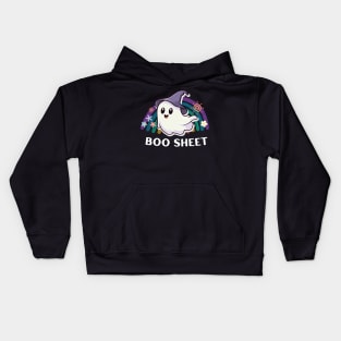 Ghost boo cute - Rainbow Kids Hoodie